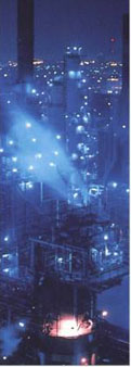 Refinery at night