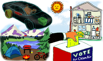 Images introducing solutions for cleaner air
